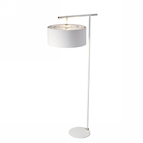 Lampadar Balance 1 bec-alb si nichkel lustruit mic , Elstead Lighting