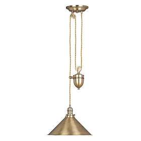 Pendul Provence 1 bec Rise and Fall Pendant-Aged Brass, Elstead Lighting
