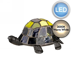 Veioza Tiffany Animal Lamps Tortoise Tiffany Lamp, Quoizel