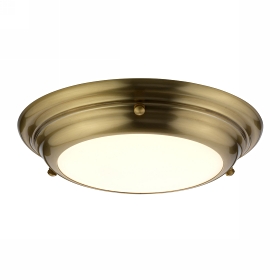 Plafoniera Welland 1 bec Mini LED Flush Light-Aged Brass, Elstead Lighting