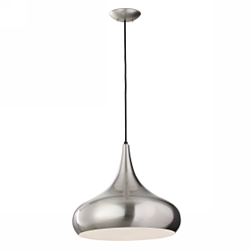 Pendul Beso 1 bec Large Pendant-Brushed Steel mic , Feiss